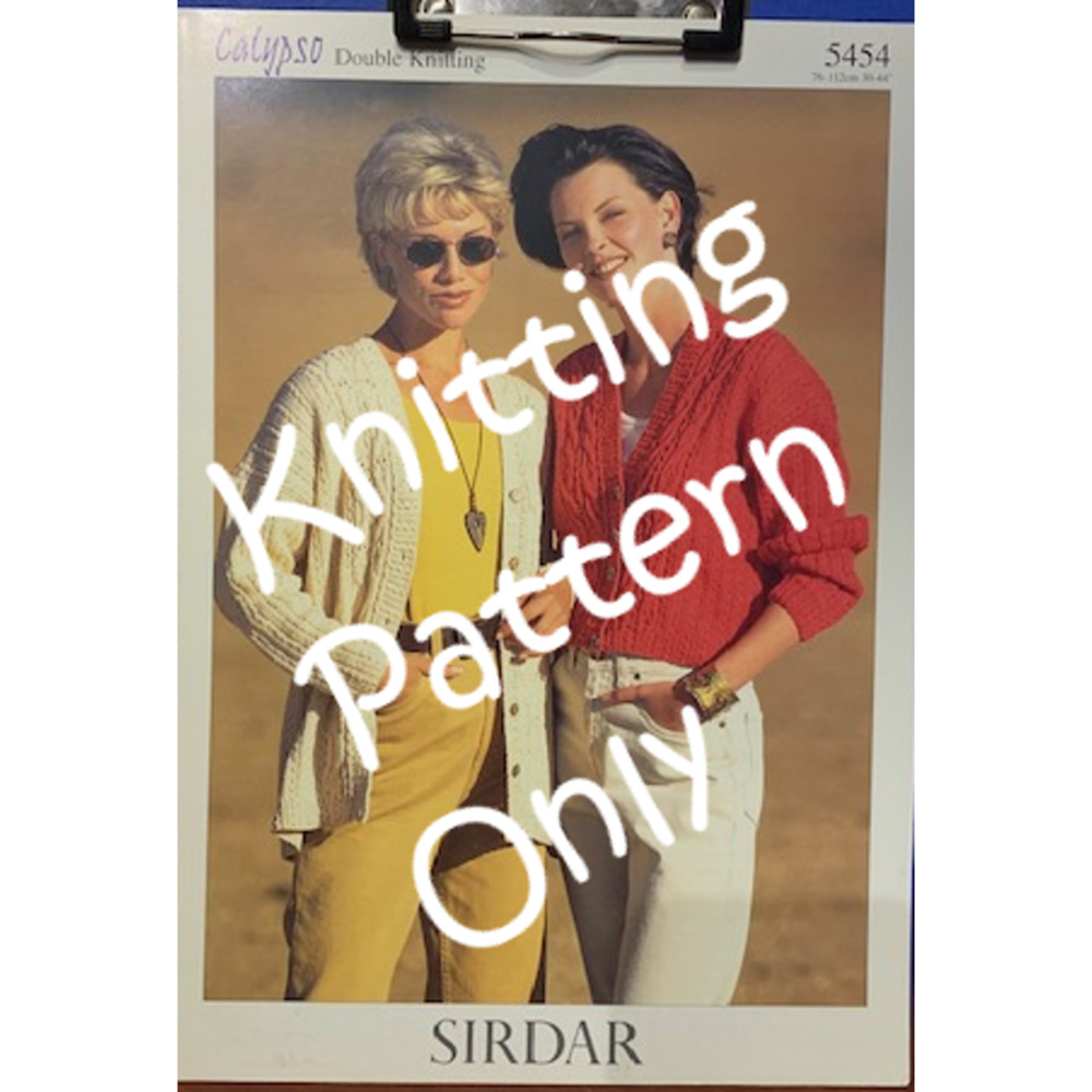 New Sirdar 5454 Lightweight Cable Cardigan Sweater Double Knitting Pattern